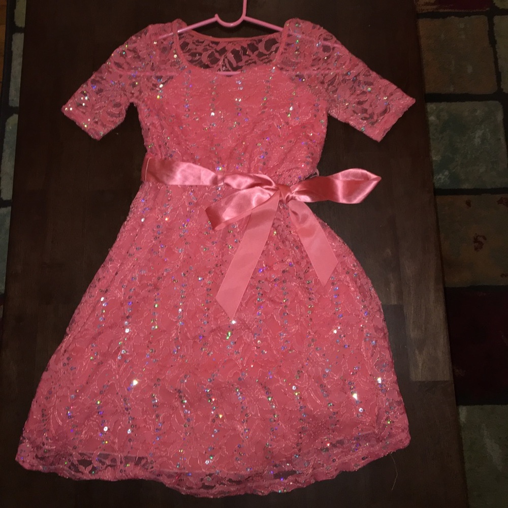Sparkly Peach Dress